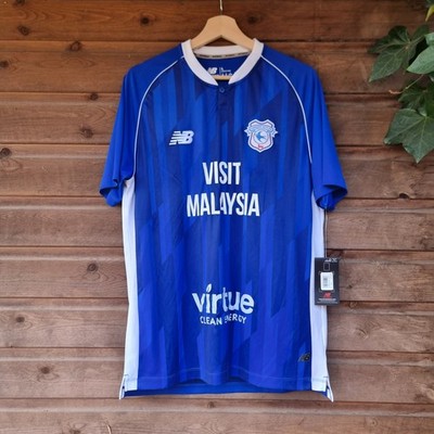 Cardiff City FC Home Shirt 2018/19 New Balance Large BNWT Blue Football Jersey