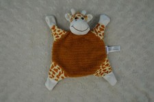 Babies R Us Giraffe Lovey Security Blanket Brown Cream Crinkle Cordy Plush Toy