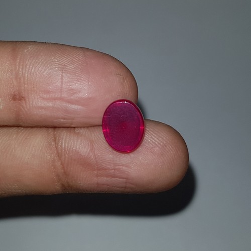 8.0 Ct Certified Natural 6 Rays Star Ruby Oval Red Cabochon Loose Gems AD-457 - Picture 10 of 14