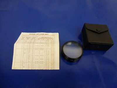 Vintage Japanese Close Up Lens Set in Case 49mm No. 1, 2 & 4