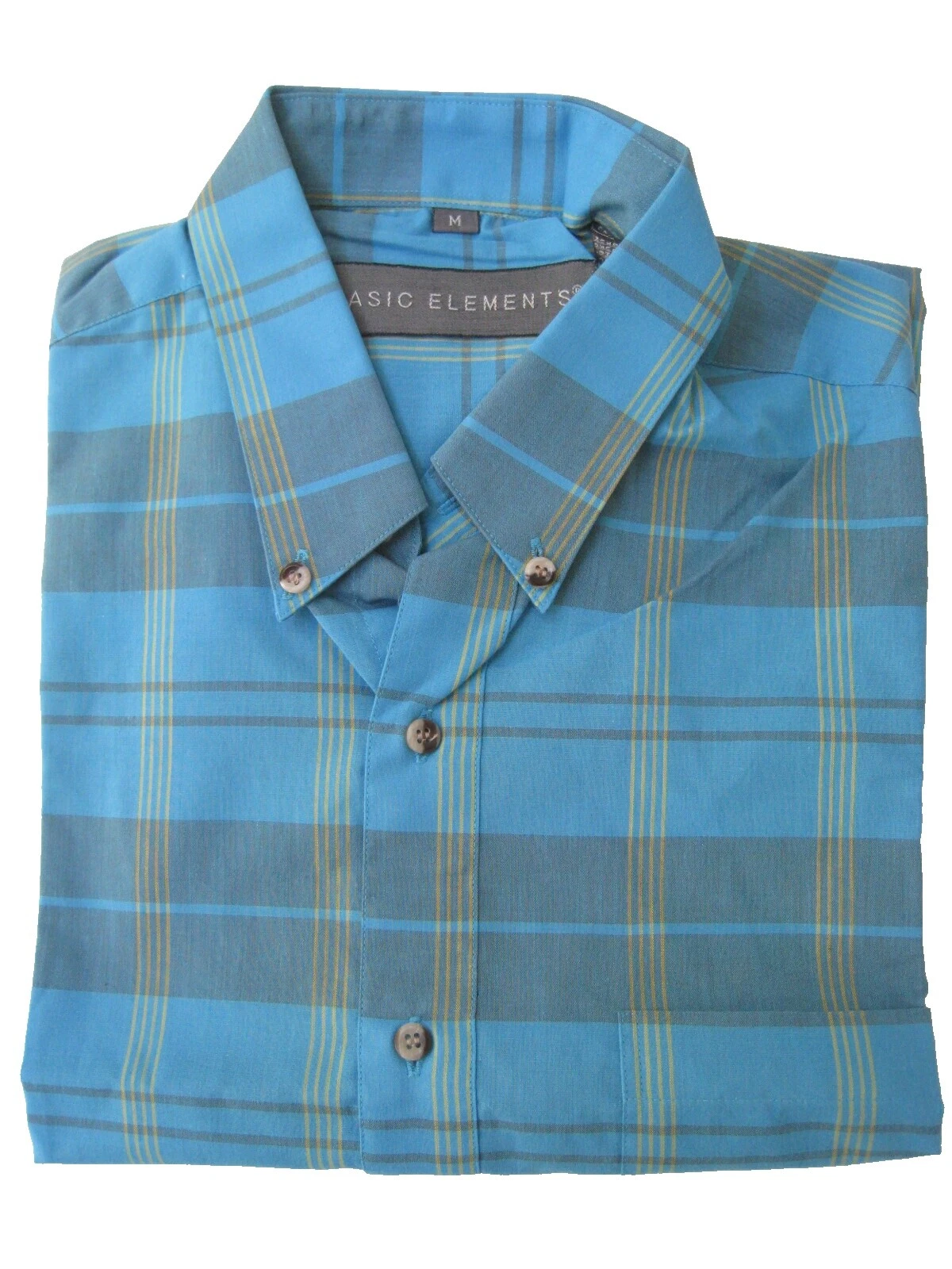 Basics Polyester Casual Button-Down Shirts for Men