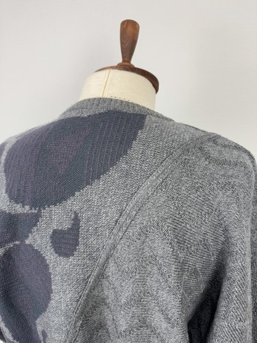 Suéter Italiano Carlo Colucci Gris Diseñador Tejido Apretado Estampado Lana Talla 52 - Imagen 15 de 23