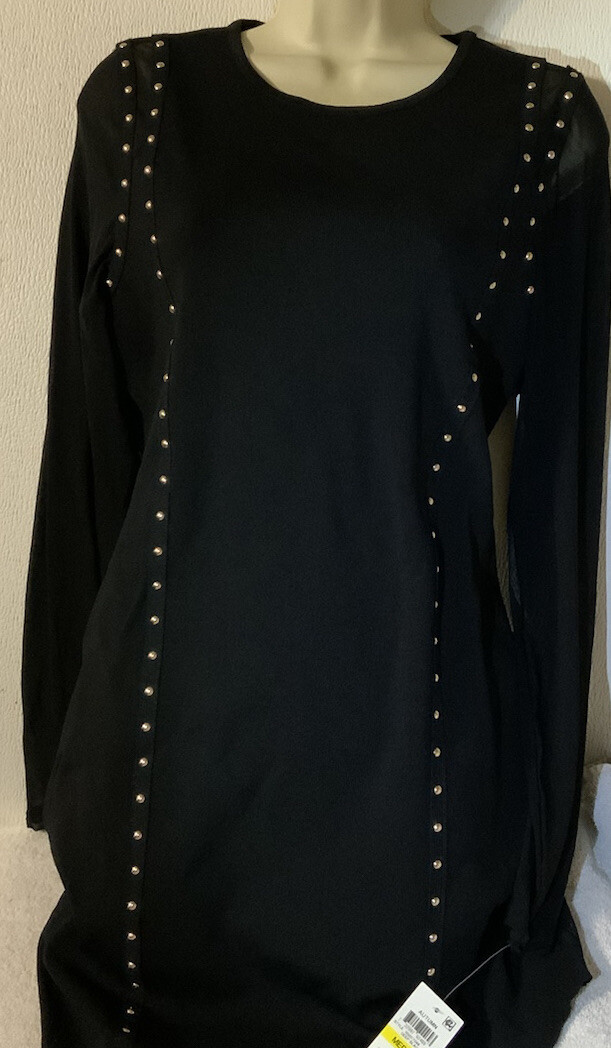 black dress silver studs Nasty Gal Women's Studded One Shoulder Faux Leather Mini Dress in Black