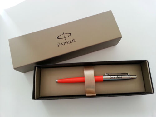 Personalised Engraved Parker Jotter Ballpoint Pen + GIFT Box option PRESENT - Foto 7 di 17