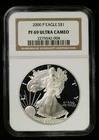 Photo of a 2000-P American Silver Eagle Proof from an eBay listing that sold on Jan 14, 2026