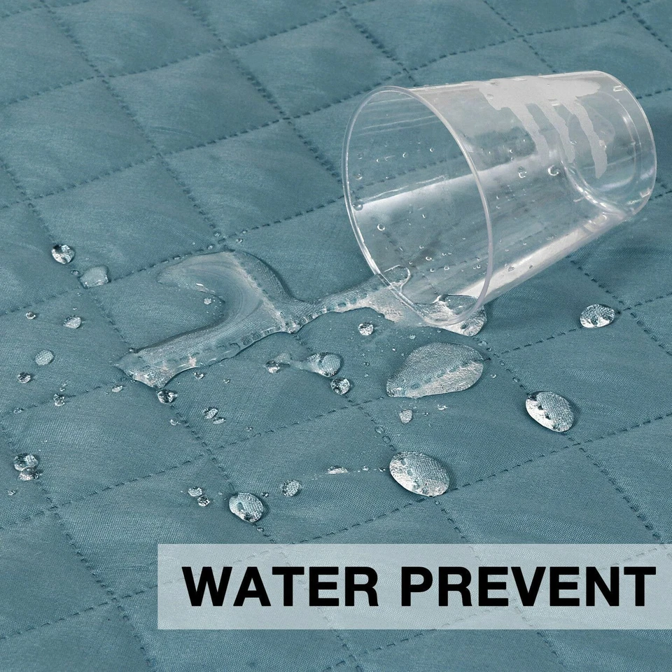 Sofa Covers Couch Cover Protector Water Prevent Quilted Slip Covers with Strap - image 3 of 4