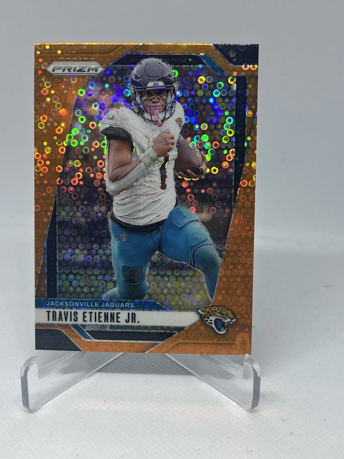 2024 Panini Prizm Travis Etienne Jr. Orange Disco Prizm #130 Jaguars