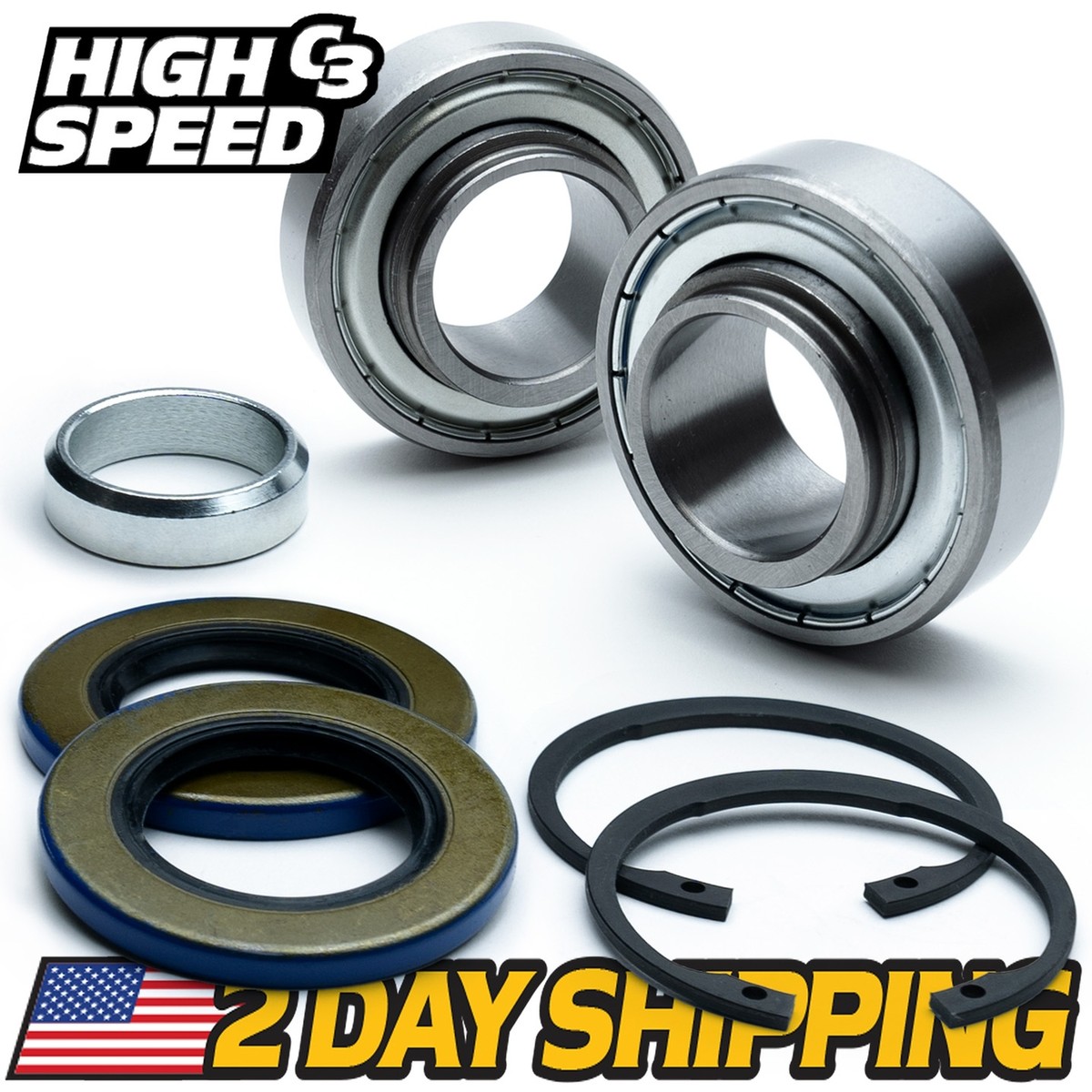 Deck Spindle Bearing & Seal Rebuild Kit for Dixie Chopper XFG2700