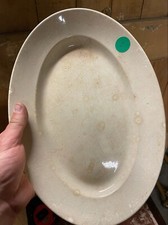 Sarreguemines Plat Blanc Ancien Vaisselle Blanche Service Usure 2