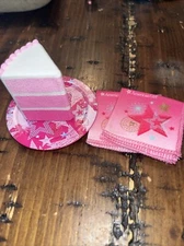 American Girl Happy Birthday Replacement Pieces Cake Plate Napkins