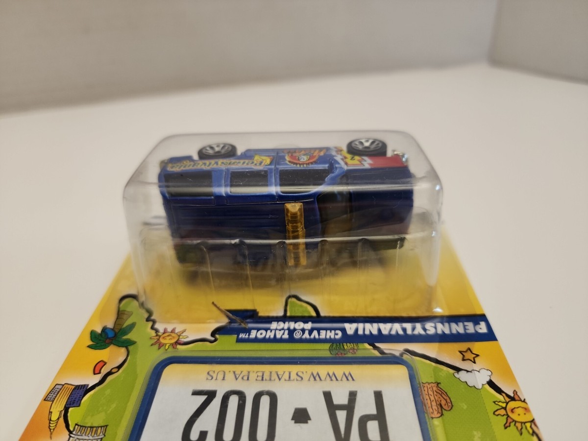 Matchbox Across America Chevy Tahoe Police Car - 1:64 Scale Die-Cast Metal Toy Car | Pennsylvania 50th Birthday Series