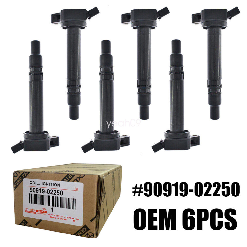 OEM DENSO 6PCS Ignition Coil 9091902250 For For Toyota Lexus Venza