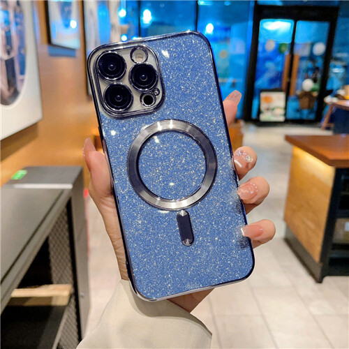 Glitter Bling Shockproof Magnetic Cover For iPhone16 15 14 13 12 11Pro+Lens Film - Picture 17 of 29