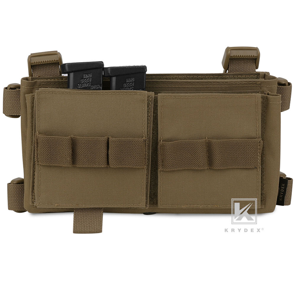 KRYDEX 9mm Double Magazine Elastic Insert For Micro Fight Chest Rigs - Tactical Hunting Gear