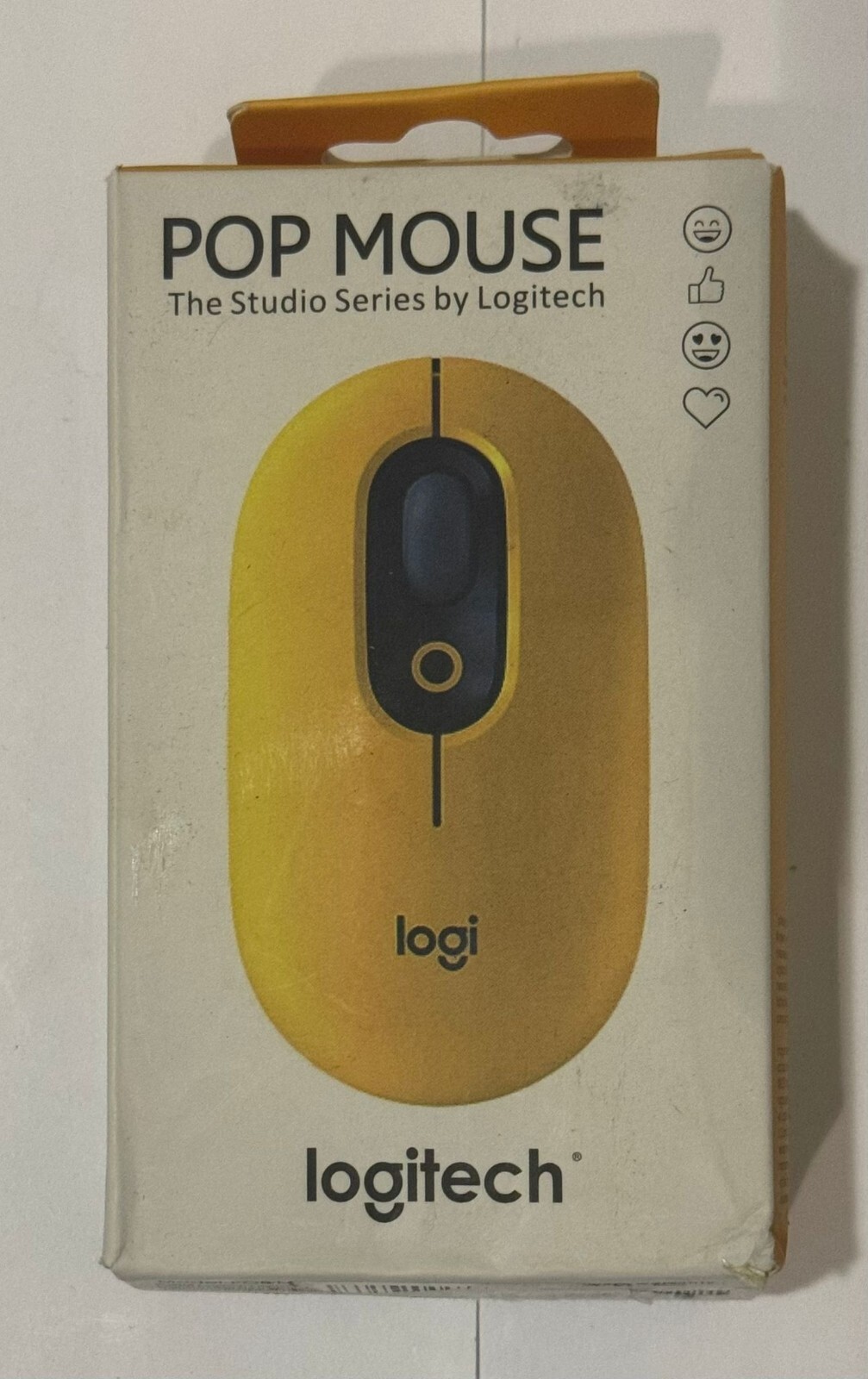 Logitech POP Wireless Mouse with Customizable Emojis for Windows Mac Yellow