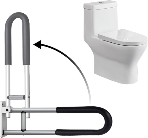 24 Inch Toilet Grab Bar Flip up Aluminum Alloy Grab Bar Load Capacity of 100 Kg - 第 1/12 張圖片