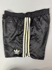 VINTAGE ADIDAS SHORTS GLANZ FOOTBALL SOCCER MENS SPRINTER BLACK SIZE 7 L