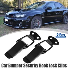 Car Trunk Bumper Security Hook Lock Clips Quick Release Hook Black 105x33mm 2pcs