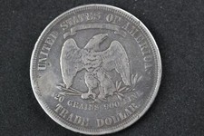 1876年未经认证美国贸易美元银币| eBay