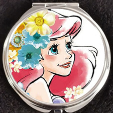 Princess Little Mermaid Ariel Ocean Red Hair Gift Disney Makeup Compact Mirror