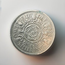 Great Britain 1964 - 2 Shillings - Elizabeth II 1st Portrait; No 'BRITT:OMN'
