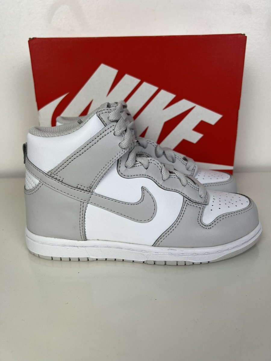 Nike Dunk High (PS) White Vast Grey White DD2314-101 Size 13C | eBay