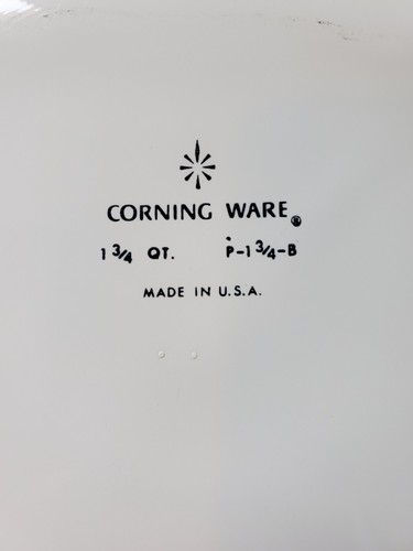 RARE Flawed Color Vintage Corning Ware Blue Cornflower P- 1 ³/⁴-B with Lid P-7-C - Picture 3 of 7