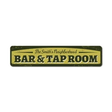 Custom Bar & Tap Room Sign Beer Lover Aluminum Metal Plaque Decor Sign