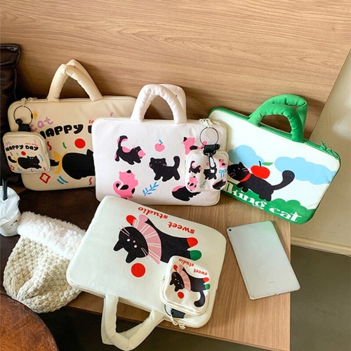 Cute Laptop Sleeve Bag 11 13inch Notebook Pouch For Macbook HP Acer Handbag - Afbeelding 7 van 24