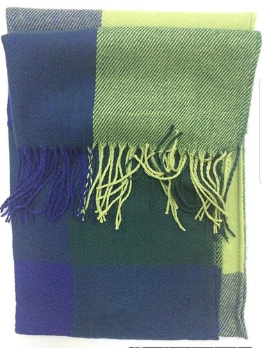 Wander Agio Women's Fashion Long Shawl Big Grid Winter Lattice Large *Green* - Picture 4 of 4