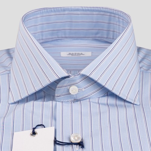 NEW BARBA NAPOLI SHIRT 100% COTTON SIZE 17.5 US 44 EU BNSS17 - Picture 2 of 3