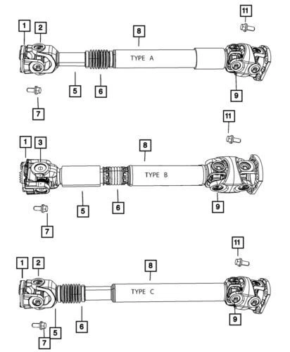 Genuine Mopar 2003-2009 Wrangler Ram 1500 2500 Front Drive Shaft Yoke 5183090AA