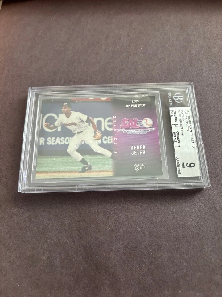 2003 SOUTH ATLANTIC LEAGUE TOP PROSPECT DERICK JETER # 33 GRADED BECKETT 9 - Image 2 of 4