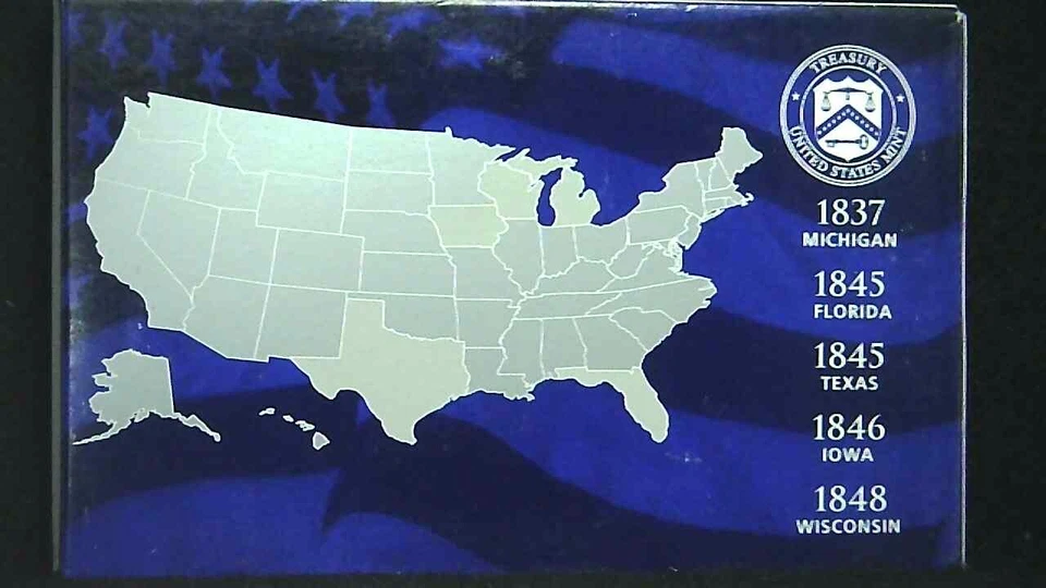 2004-S US Proof State Quarter Mint Set 5 Coins GDC Proof CN CLAD 21swc1003-4 - Image 2 of 4