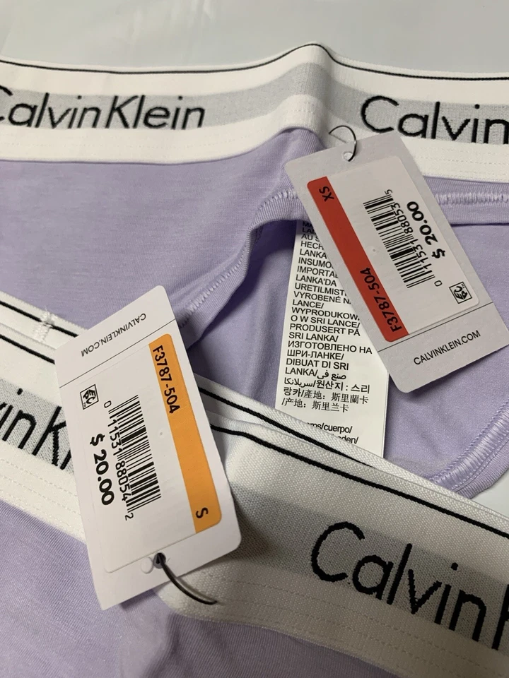 NWT Calvin Klein Size XS S Modern Cotton Bikini F3787 lavender $22 - Image 2 of 4