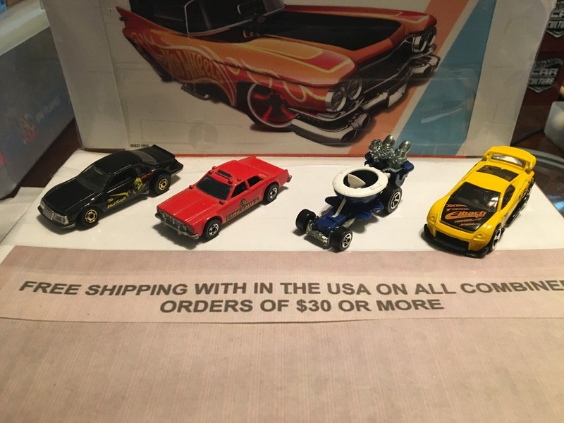 HOT WHEELS VINTAGE LOT OF 4 FIRE CHIEF, THUNDERBIRD STOCKER, HOT SEAT,  VHTF!
