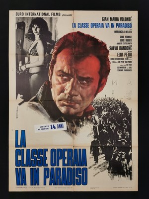 THE WORKING CLASS GOES TO HEAVEN italian poster Volonté Petri Lulu the Tool E22