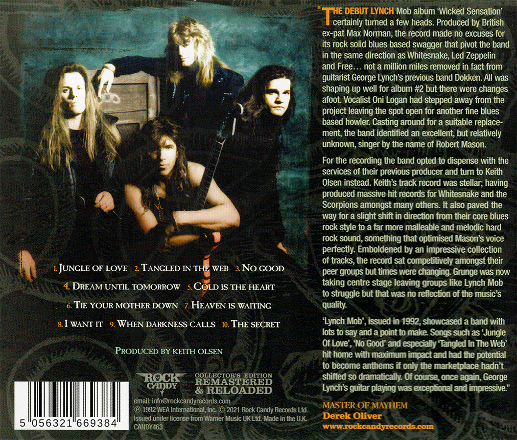 Lynch Mob ~ Lynch Mob (1992) CD 2021 Rock Candy Records UK •• NEW