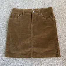 Y2K Gap Jeans Mini Skirt Womens 2 Brown Solid Corduroy Stretch Pencil Short