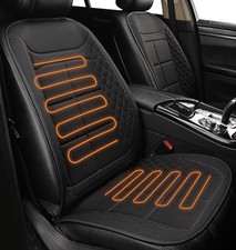 Heated Car Seat Cover 12v Plug In Fast Heating 3 Heat Levels Universal Fit