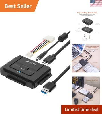 SATA IDE to USB C Hard Drive Reader with LED Power Indicator & Backup Function