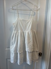 Urban Outfitters White Eyelet Sundress Size 10