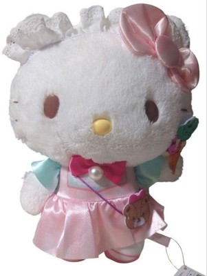 Sanrio Hello Kitty Colorful Ice Cream Dress Big Plush FuRyu Prize 27cm