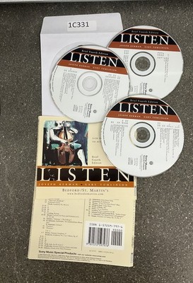 Listen (Brief Fourth Edition) by Joseph Kerman (3 CD Set, 2000) No Case #1C331
