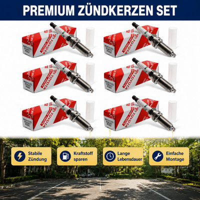 Denso Iridium Zündkerze 90919-01253, 6x für Toyota Prius Verso Isis Premio