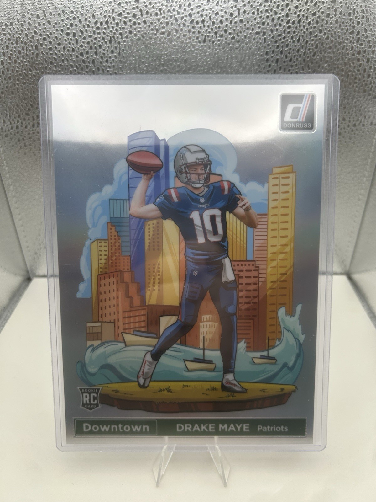 Jumbo Oversized DRAKE MAYE Downtown 2024 Panini Donruss #13 Rookie RC! Patriots