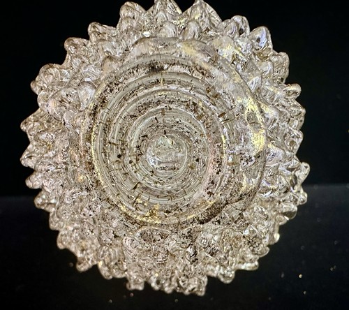 7 mundgeblasene gesponnene klare & goldene Birnen Ornamente mit Blättern - Bild 6 von 8