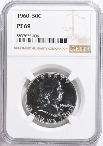1960 Franklin Half Dollar 50c Proof NGC PF 69 (039)