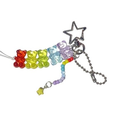 Colorful Bead Keyring Portable Unique Designs for Girls Stylish Outfits