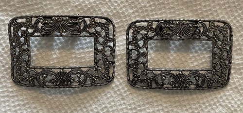 Vintage Metal Shoes Buckles Set of 2